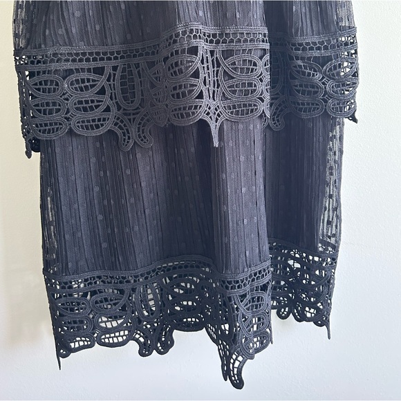 Dex Black Tiered Lace Dress (Size Medium) - Picture 4 of 6